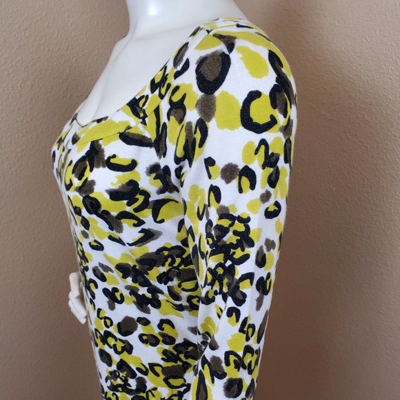 ST.JOHN Yellow Label 3/4 Sleeved Scoop Neck Top~Size M - Picture 3 of 8